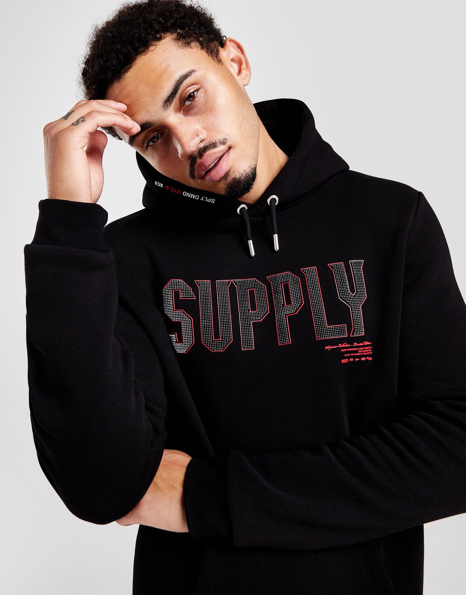 Vyriškas džemperis SUPPLY & DEMAND DŽEMPERIS SU GOBTUVU BUCK HD BLK . SUPTM16786 Juoda