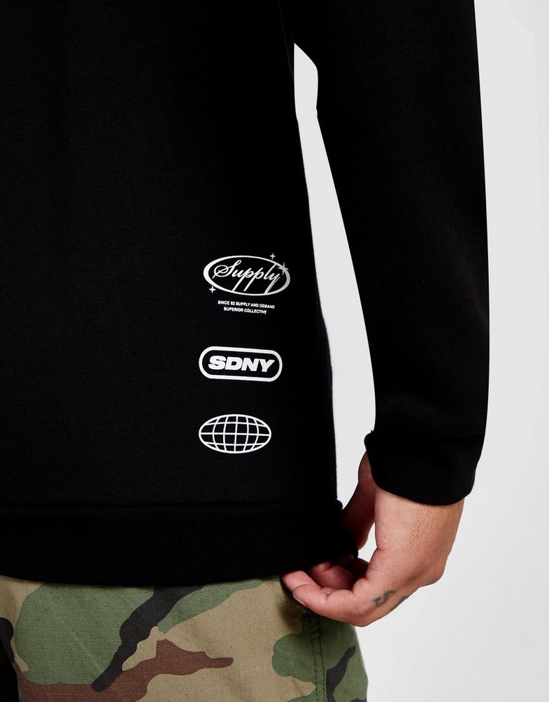 Bluza męska SUPPLY & DEMAND BLUZA Z KAPTUREM BUCK HD BLK . SUPTM16786 Czarny