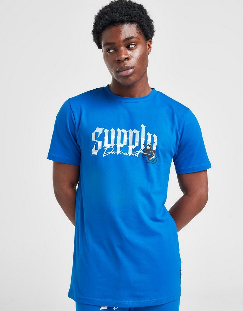 Koszulka, t-shirt męski SUPPLY & DEMAND T-SHIRT BLAZE CAMO TEE . SUPTM16844 Niebieski