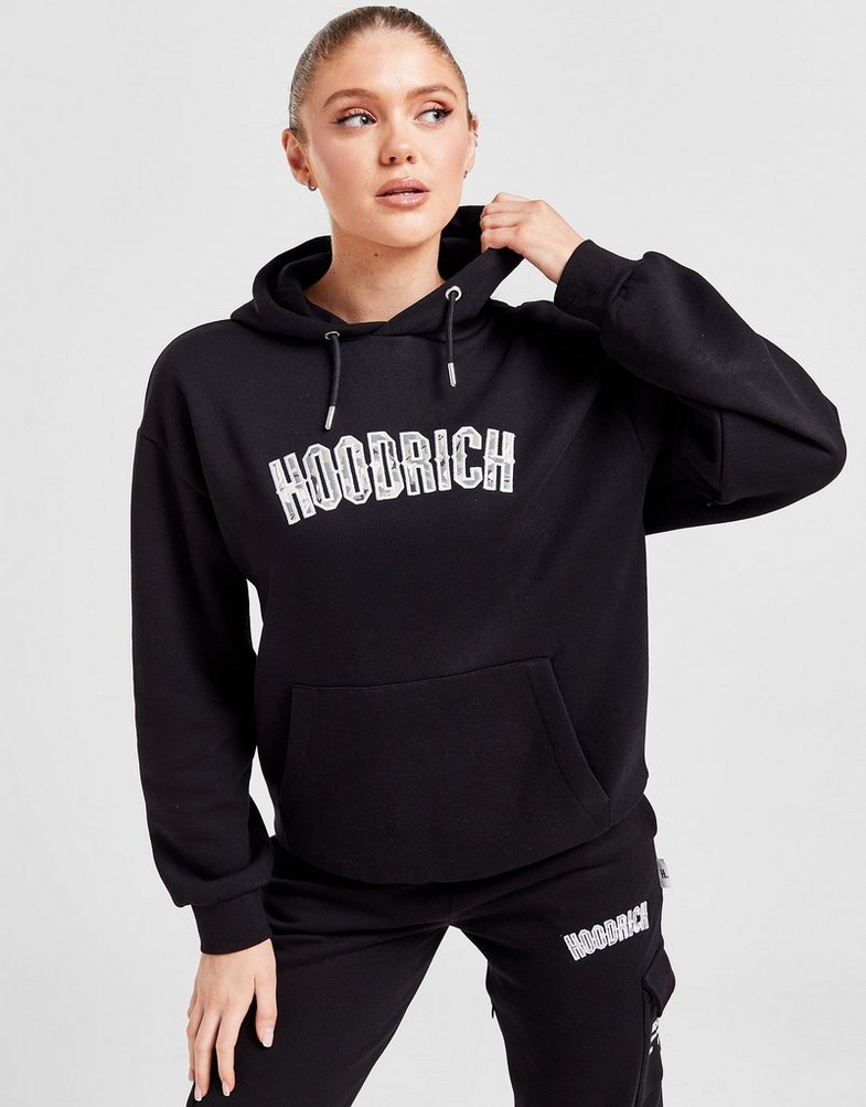 Bluză pentru femei HOODRICH BLUZĂ CU GLUGĂ CAMO INFIL HD BLK HW-0423-0353 Negru