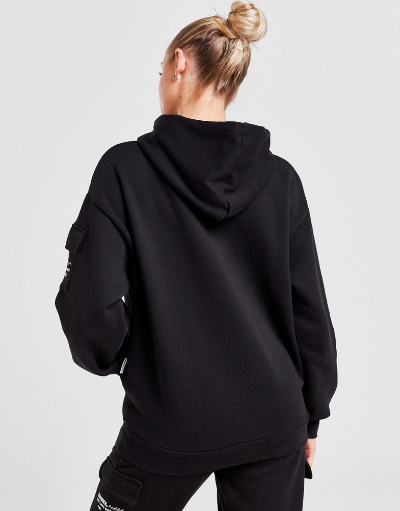 Bluză pentru femei HOODRICH BLUZĂ CU GLUGĂ CAMO INFIL HD BLK HW-0423-0353 Negru