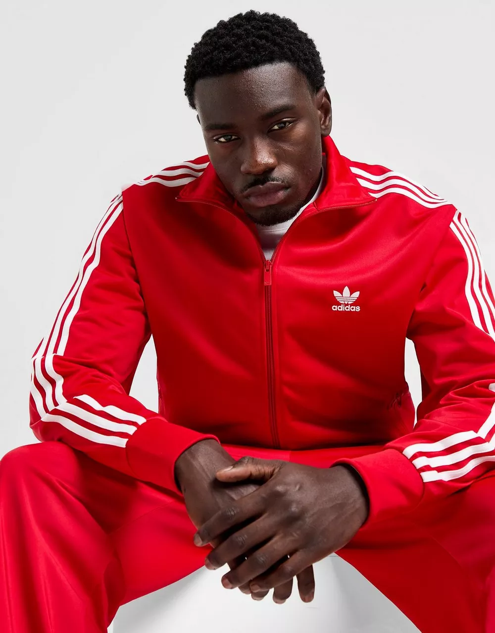 ADIDAS КОФТА НА БЛИСКАВЦІ FIREBIRD TT RED, фото 1 з 6