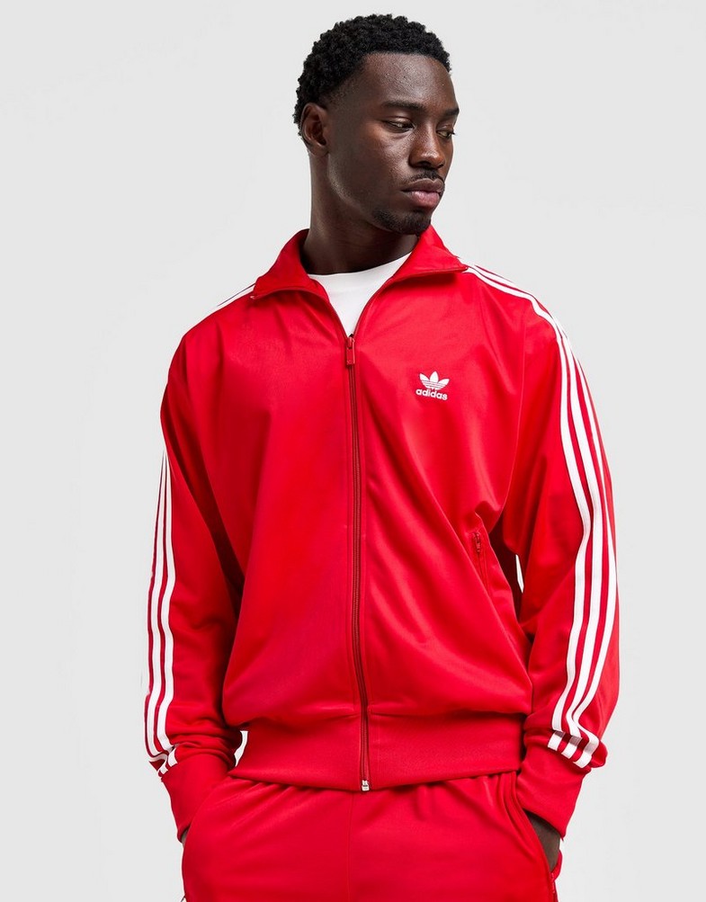 Férfi pulóverek ADIDAS PULÓVER CIPZÁRAS FIREBIRD TT RED