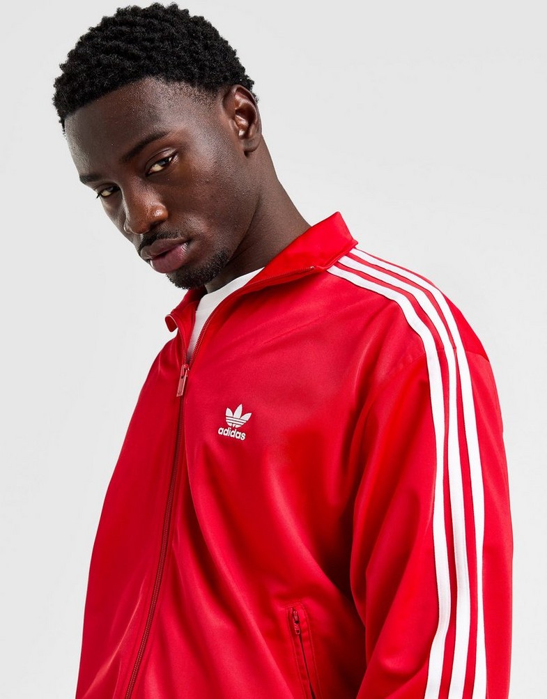 Férfi pulóverek ADIDAS PULÓVER CIPZÁRAS FIREBIRD TT RED