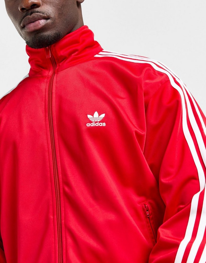 Férfi pulóverek ADIDAS PULÓVER CIPZÁRAS FIREBIRD TT RED