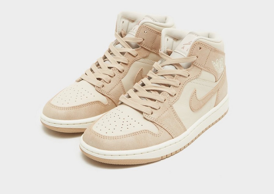 Buty sneakersy damskie WMNS AIR JORDAN 1 MID SE FJ3448-200 Beżowy