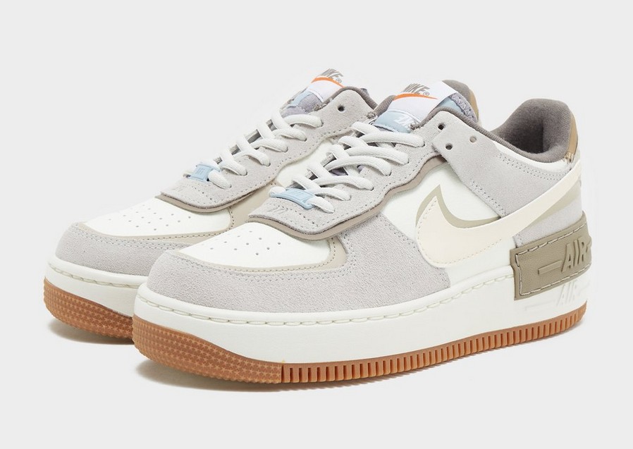Buty sneakersy damskie NIKE AIR FORCE 1 SHADOW  DO7449-111 Beżowy