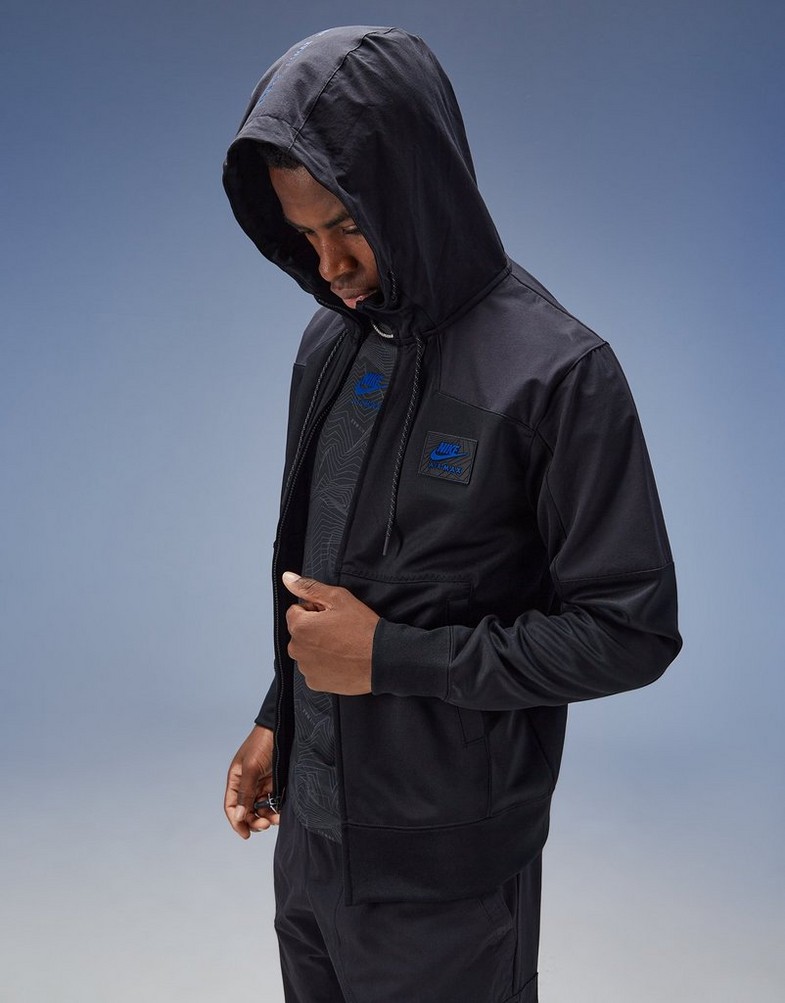 Bluză pentru bărbați NIKE BLUZĂ CU GLUGĂ M NSW AIR MAX PK FZ HOODIE AIR MAX FV5443-010 Negru