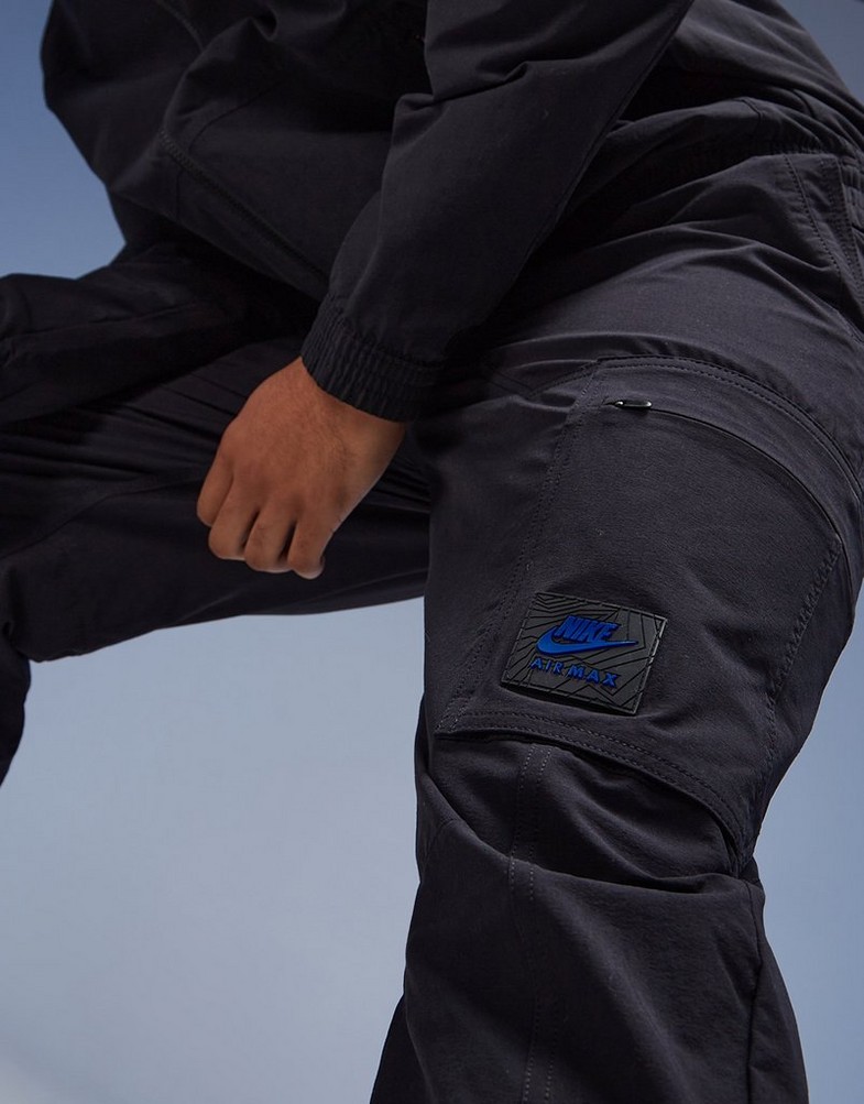 NIKE SPODNIE MAX WVN CARGO BLK PANTS FV5594-010 Czarny