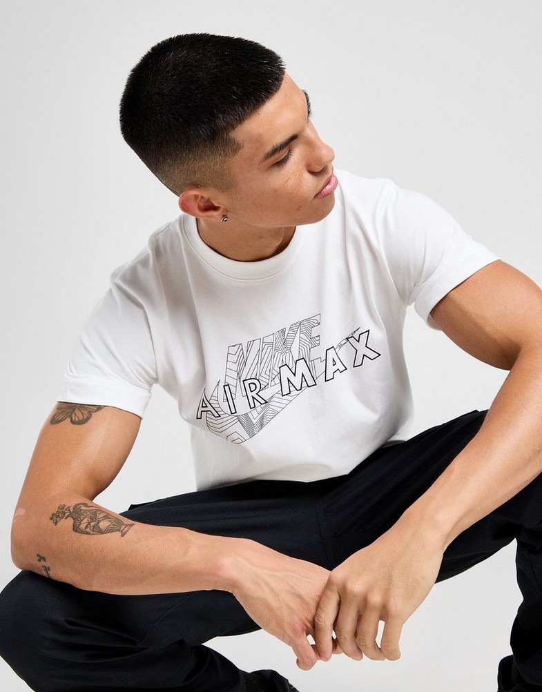 Tricou pentru bărbați NIKE TRICOU M NSW AIR MAX SS TEE AIR MAX FV5593-100 Alb