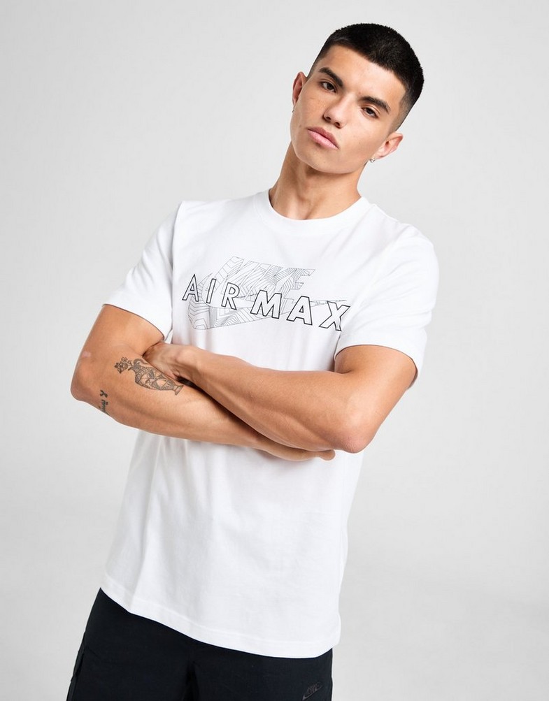 Tricou pentru bărbați NIKE TRICOU M NSW AIR MAX SS TEE AIR MAX FV5593-100 Alb