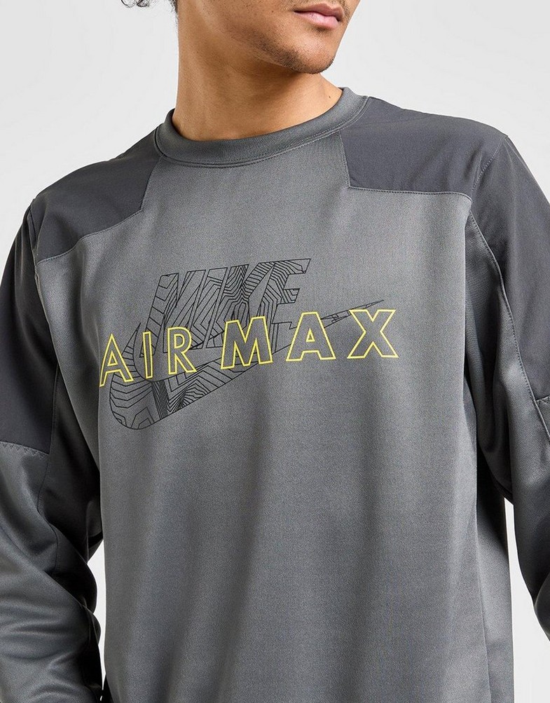 Чоловічі кофти NIKE КОФТА M NSW AIR MAX PK CREW AIR MAX FV5444-068 Сірий