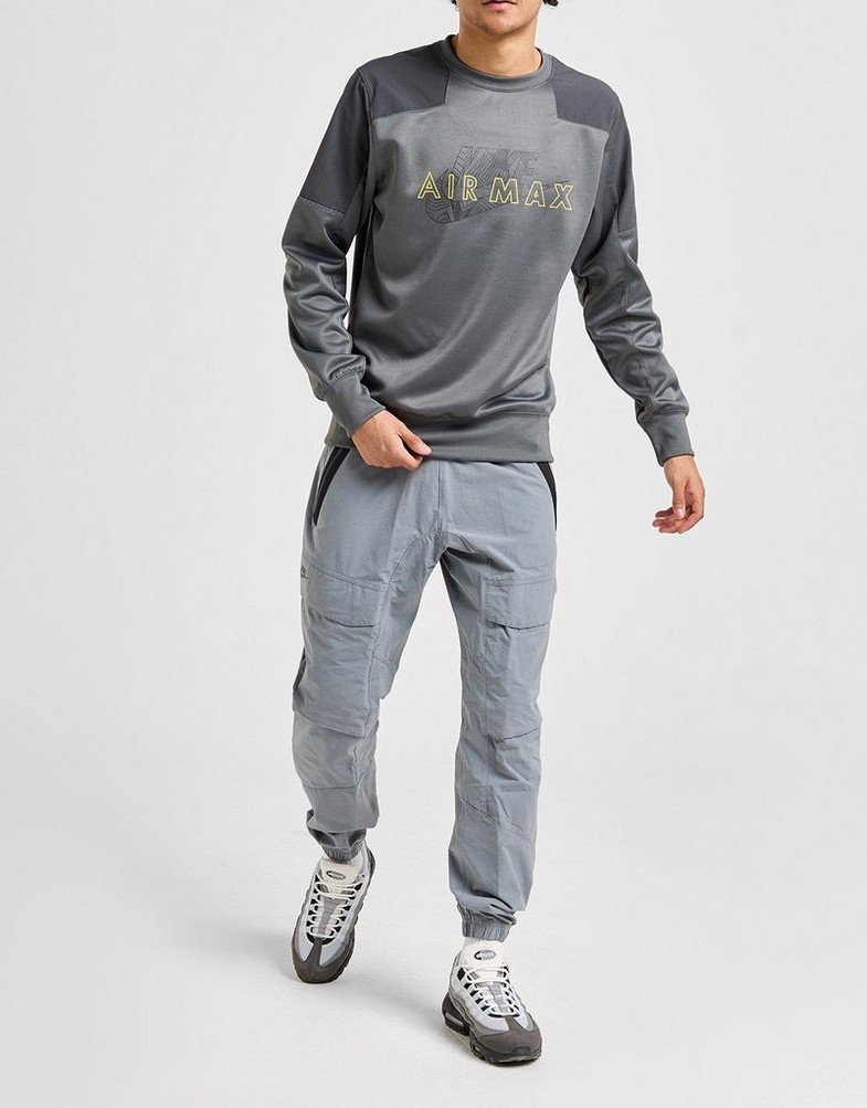 Чоловічі кофти NIKE КОФТА M NSW AIR MAX PK CREW AIR MAX FV5444-068 Сірий
