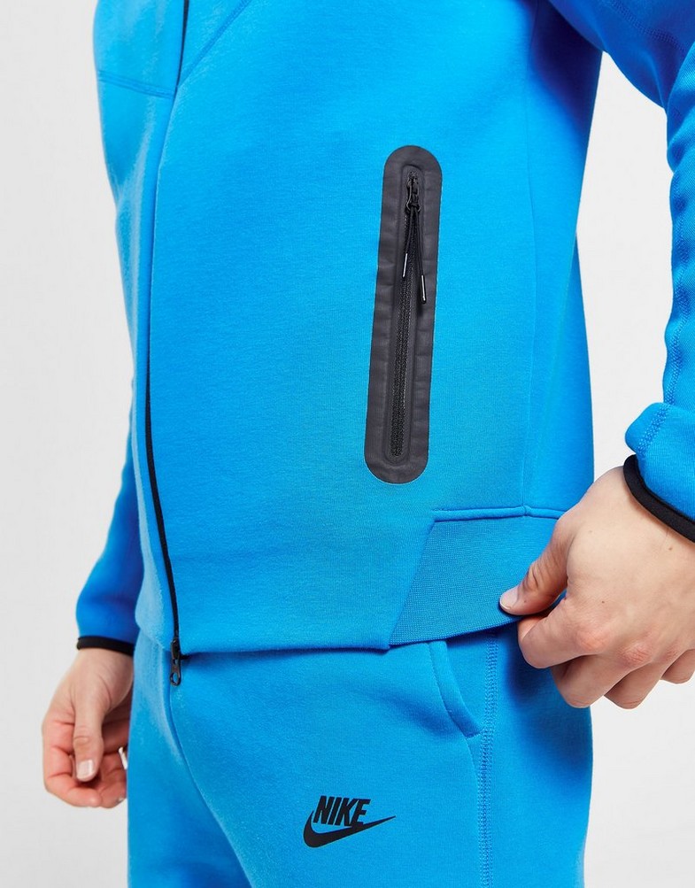 Bluza męska NIKE BLUZA Z KAPTUREM M NK TCH FLC FZ WR HOODIE TECH FB7921-435 Niebieski