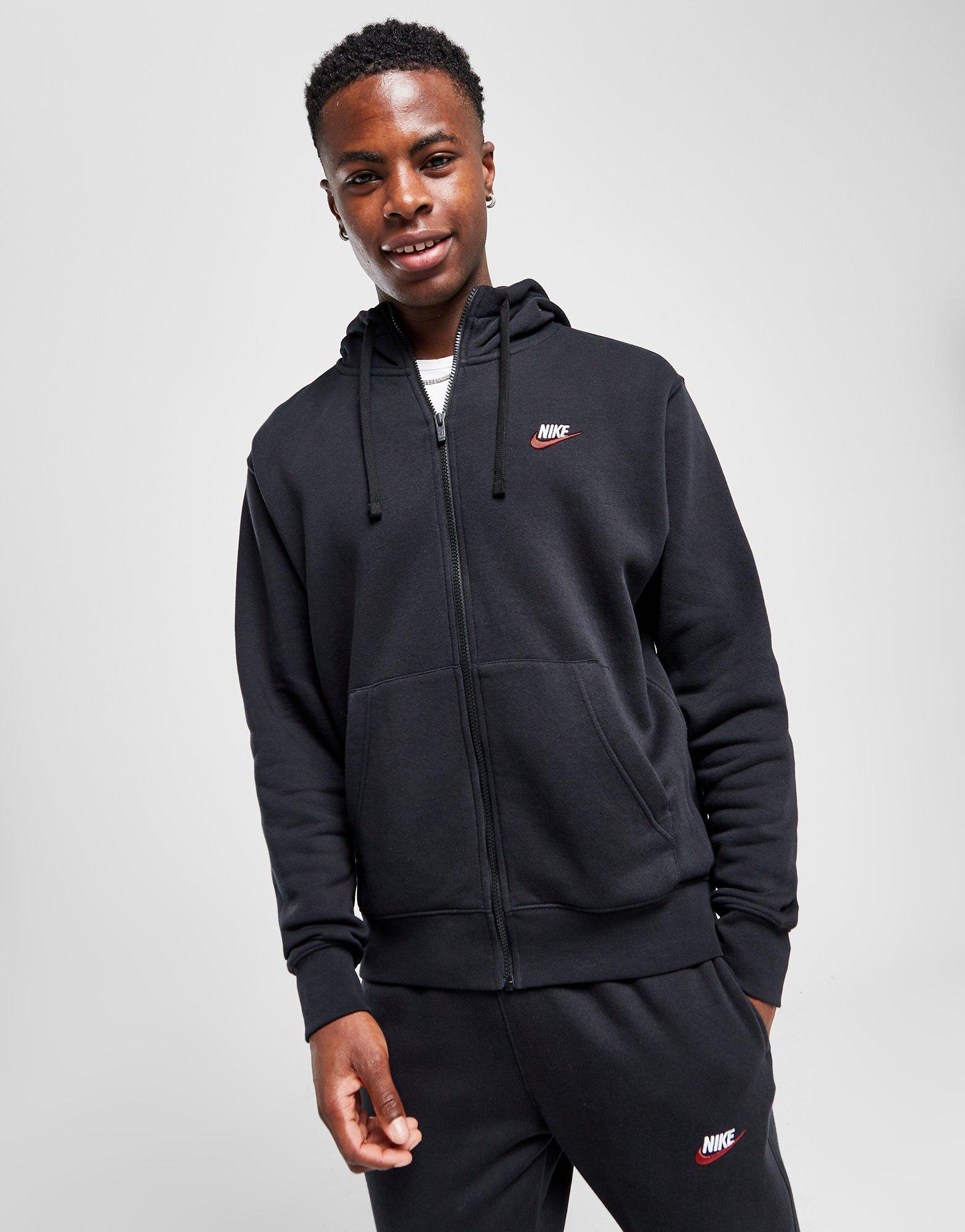 Мъжка блуза NIKE СУИТЧЪР С КАЧУЛКА M NSW CLUB DT HOODIE FZ BB ESSENTIALS DQ8384-012 Черен