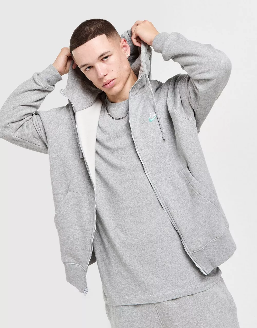 NIKE КОФТА З КАПЮШОНОМ M NSW CLUB DT HOODIE FZ BB ESSENTIALS, фото 1 з 6