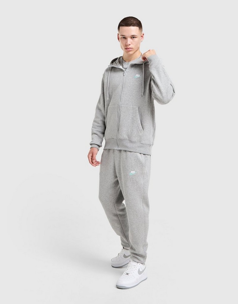 Чоловічі кофти NIKE КОФТА З КАПЮШОНОМ M NSW CLUB DT HOODIE FZ BB ESSENTIALS DQ8384-065 Сірий
