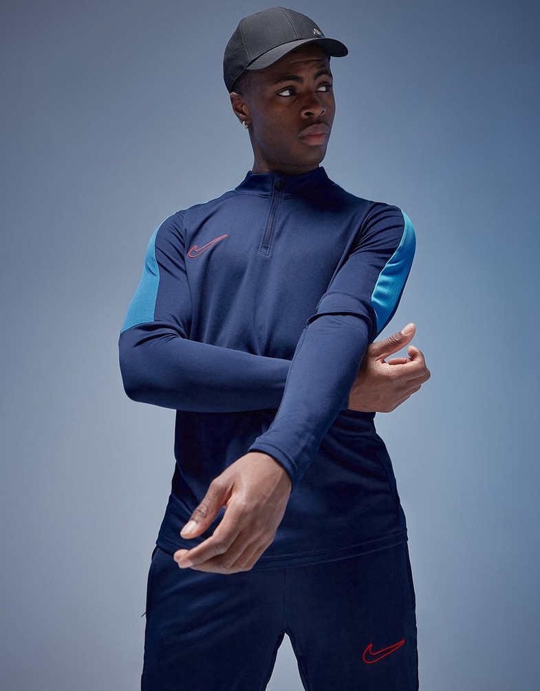 Чоловічі кофти NIKE КОФТА НА БЛИСКАВЦІ M NK DF ACD23 DRIL ТОП BR ACADEMY DX4294-411 Темно-синій