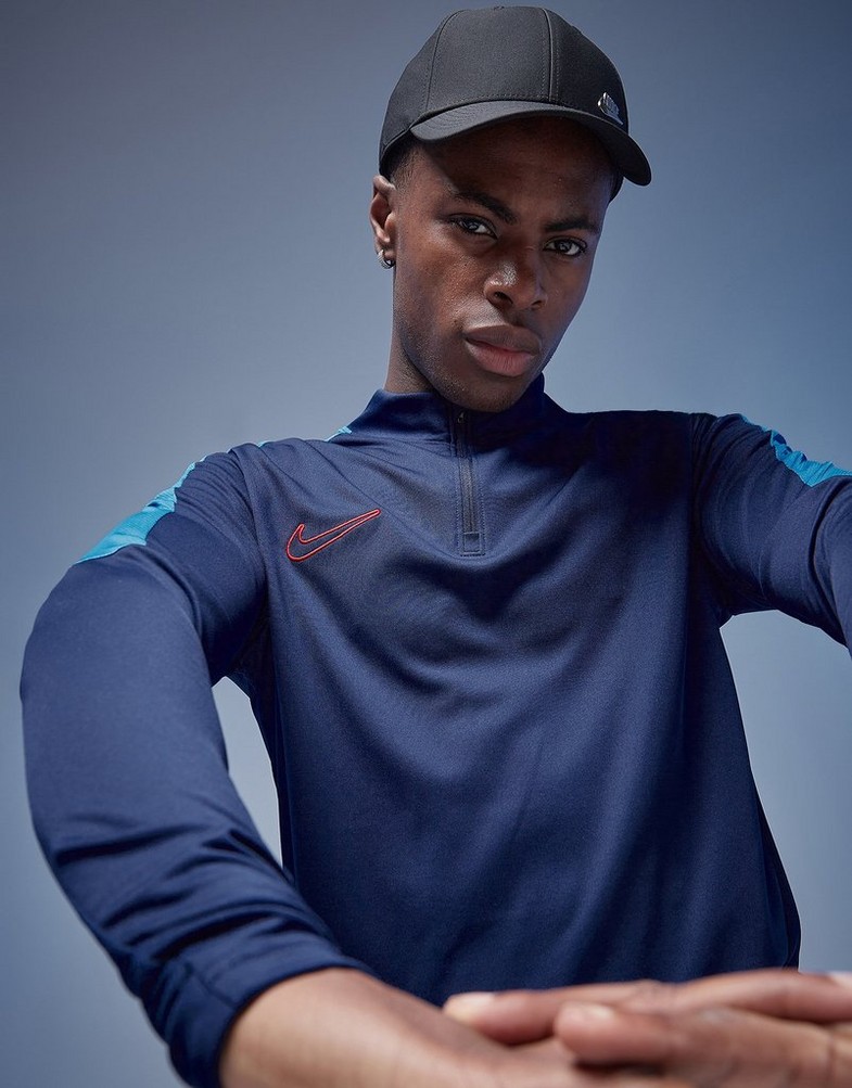Чоловічі кофти NIKE КОФТА НА БЛИСКАВЦІ M NK DF ACD23 DRIL ТОП BR ACADEMY DX4294-411 Темно-синій