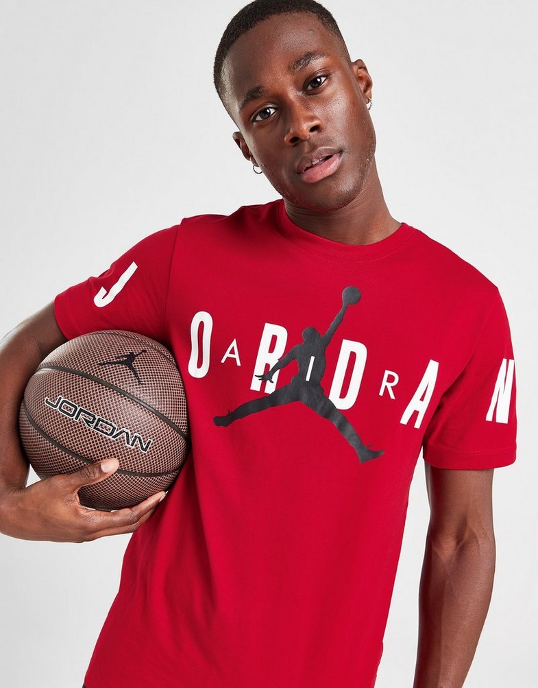 Pánske tričko JORDAN TRIČKO M J JD AIR STRETCH SS CREW DV1445-687 Červená