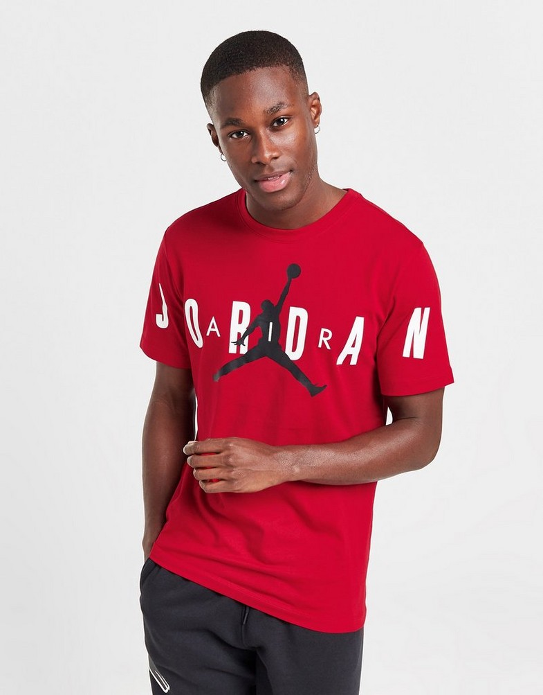 Pánske tričko JORDAN TRIČKO M J JD AIR STRETCH SS CREW DV1445-687 Červená