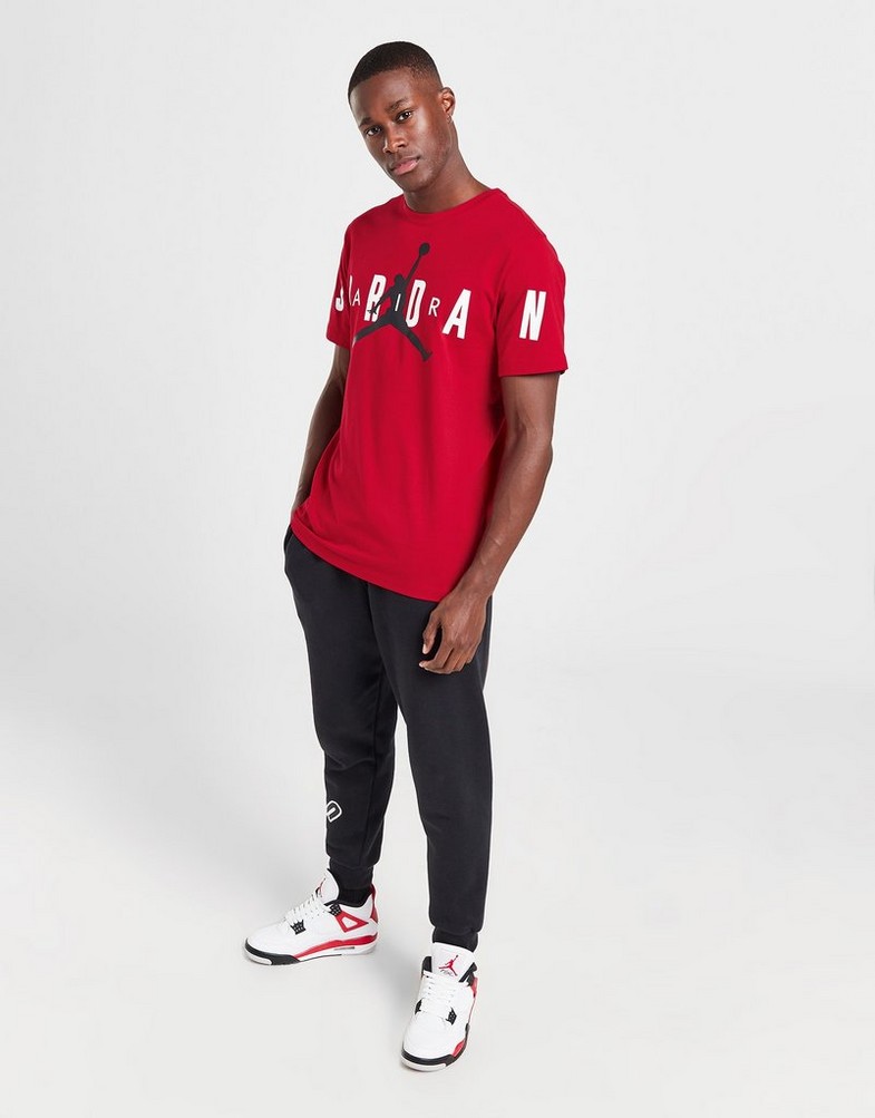 Pánske tričko JORDAN TRIČKO M J JD AIR STRETCH SS CREW DV1445-687 Červená