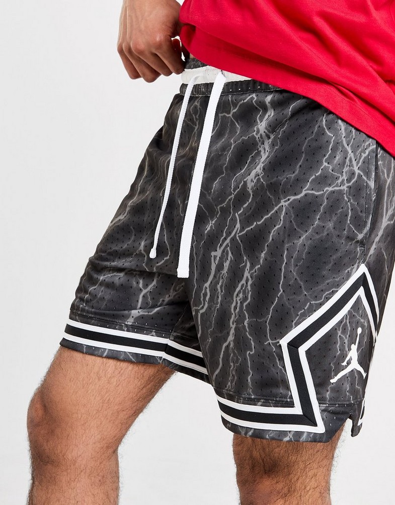 Krótkie spodenki, szorty męskie JORDAN SZORTY JDAN DIA SHT PRINT BLK FN5804-013 Czarny
