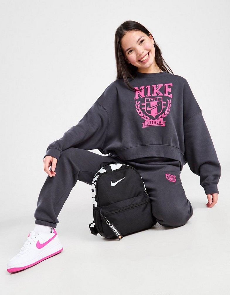 Bluza dziecięca NIKE BLUZA G NSW TREND FLC CREW PRNT GIRL FZ4722-060 Szary