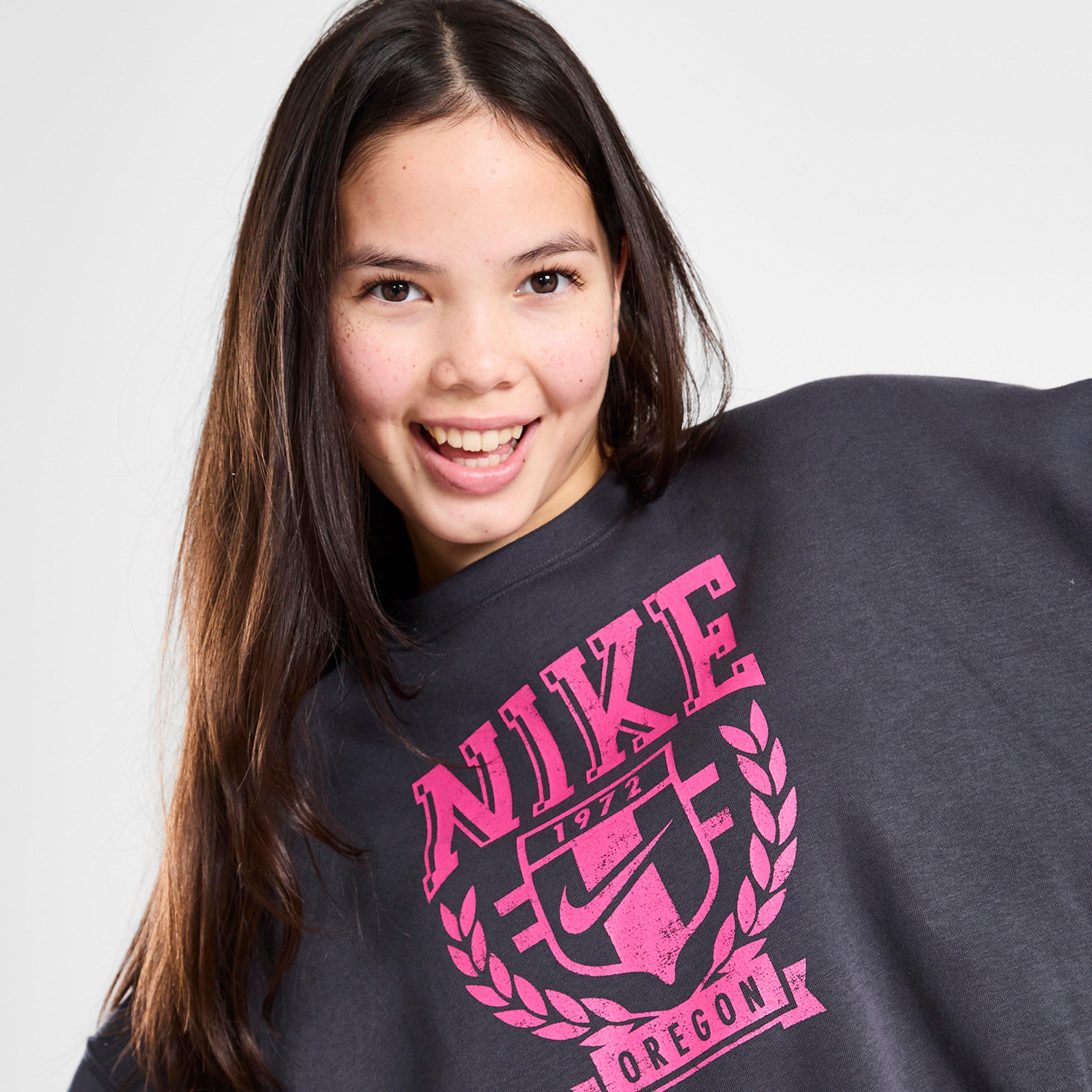 Gyerek pulóver NIKE PULÓVER G NSW TREND FLC CREW PRNT GIRL