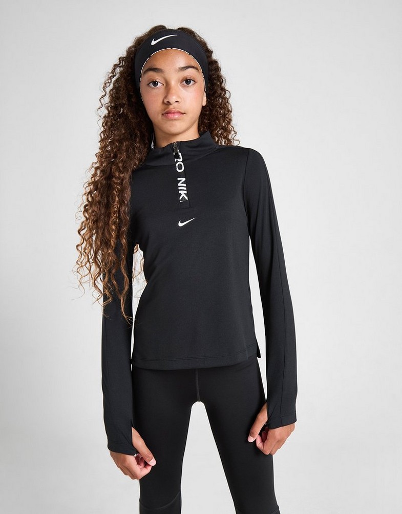 Дитячі кофти NIKE КОФТА G NK DF LS HZ SE+ GIRL FN9025-010 Чорний