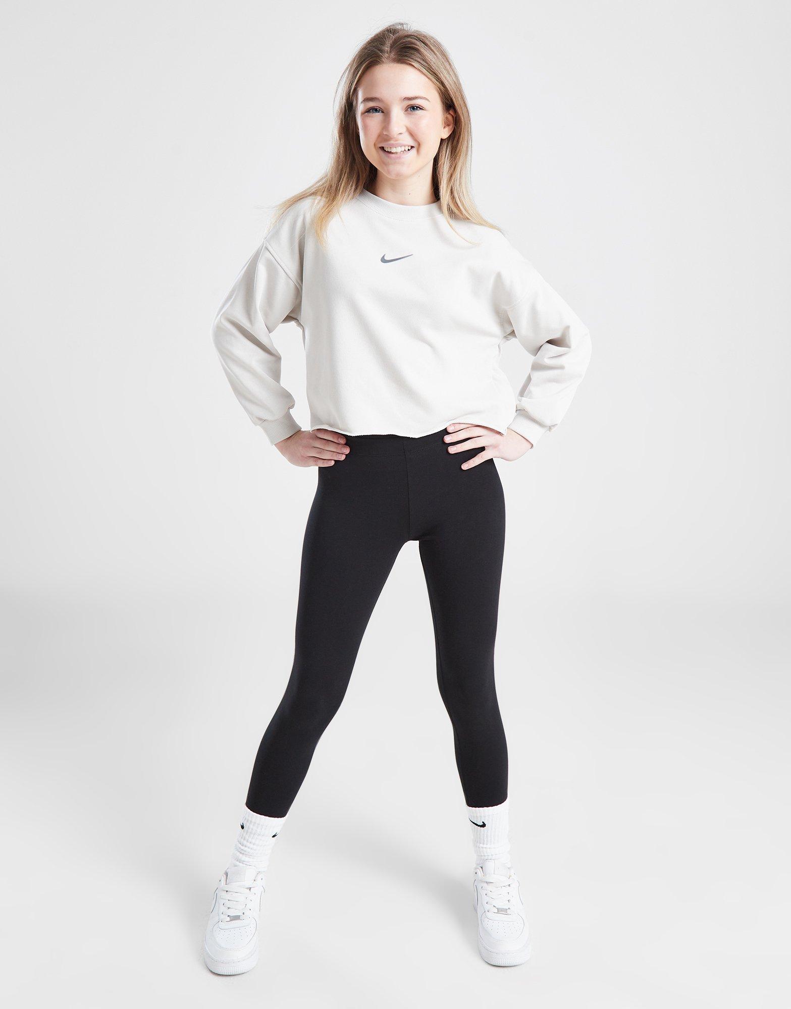 Дитячі кофти NIKE КОФТА G NSW DF FLC CREW DANCE GIRL FN8652-072 Бежевий