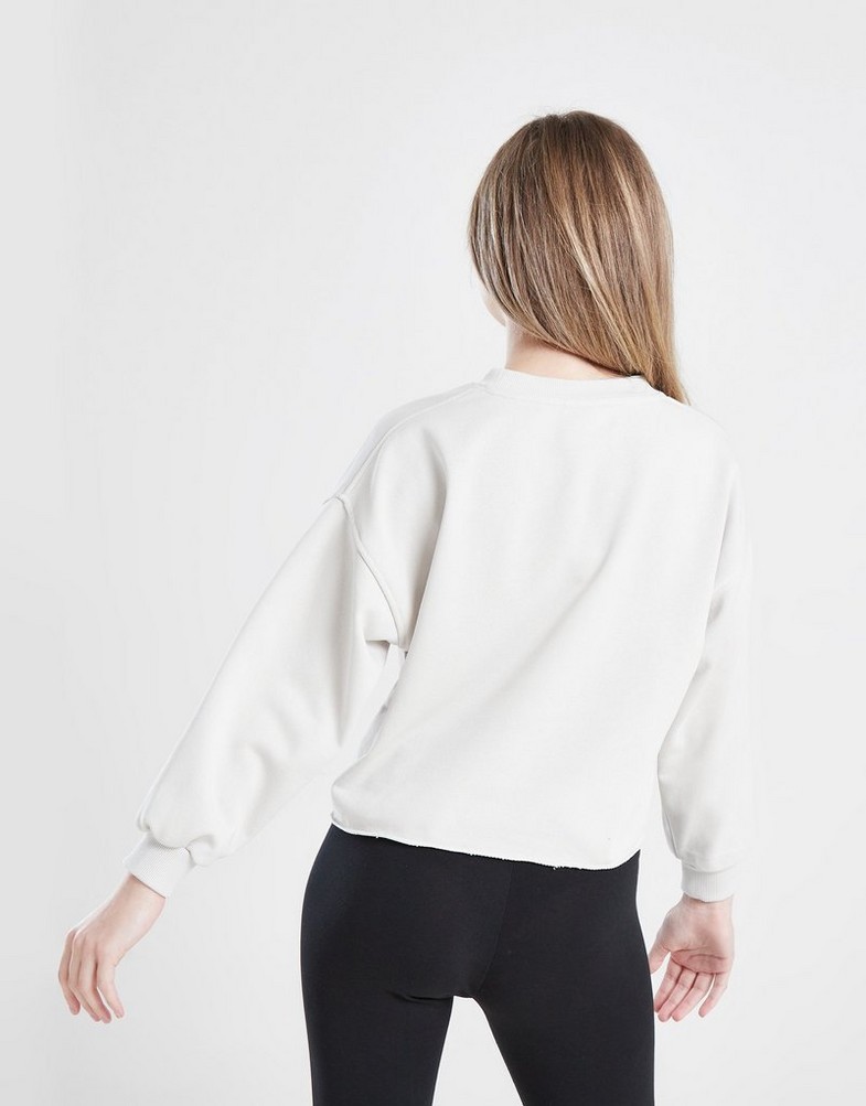 Bluză pentru copii NIKE BLUZĂ G NSW DF FLC CREW DANCE GIRL FN8652-072 Bej