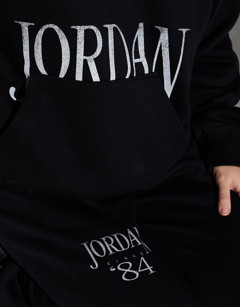 Ženske hlače JORDAN HLAČE W J BRKLN FLC FN5440-010 crna