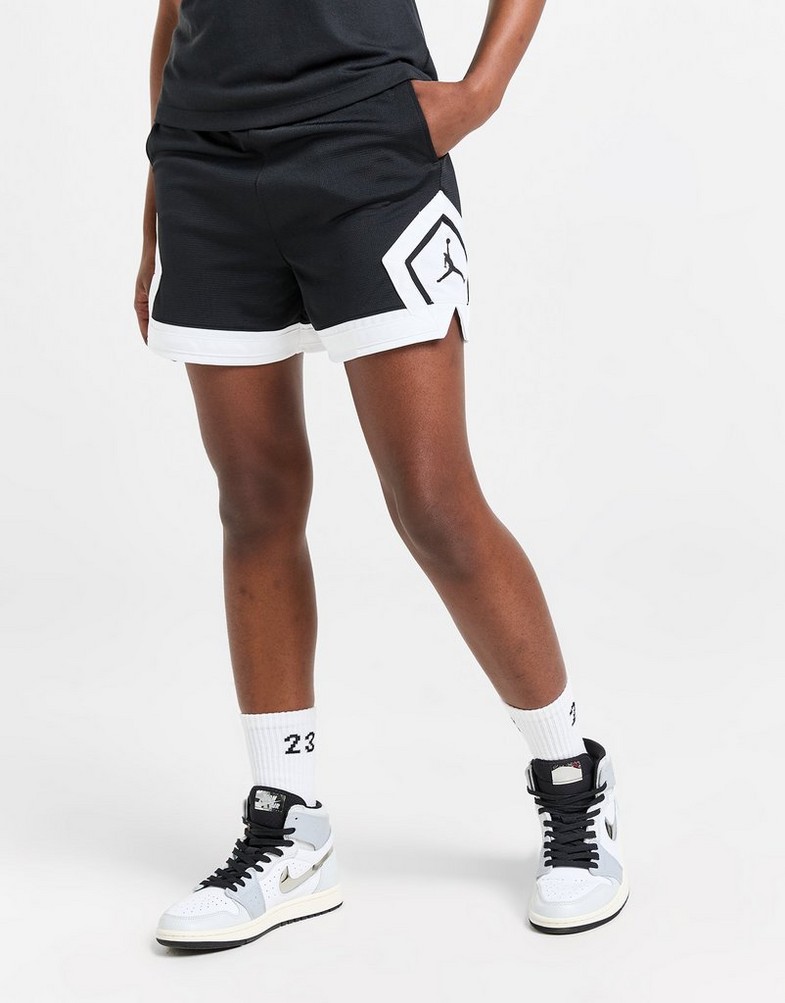 Жіночі шорти ШОРТИ W JORDAN SPT DMND SHORT 4" BLACK/WHITE/WHITE/BLACK FN5134-010 Чорний