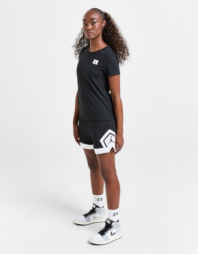 Жіночі шорти ШОРТИ W JORDAN SPT DMND SHORT 4" BLACK/WHITE/WHITE/BLACK FN5134-010 Чорний
