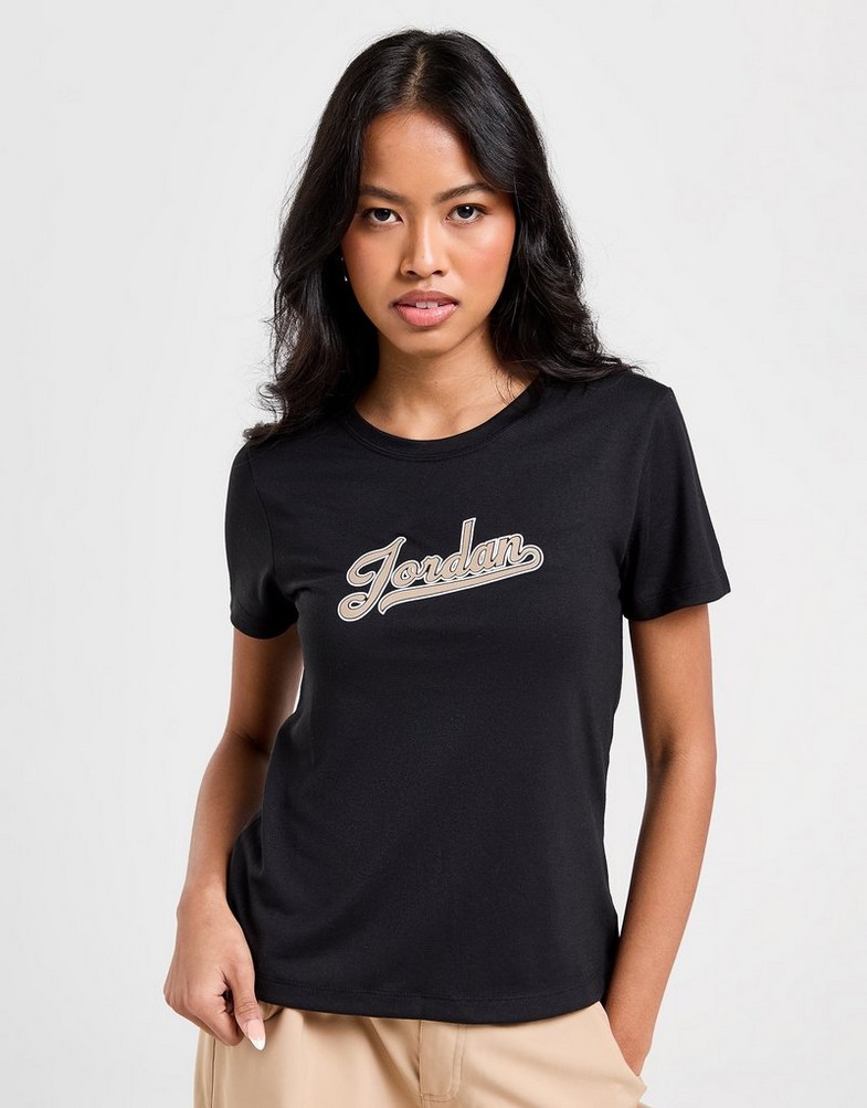 Жіночі футболки JORDAN ФУТБОЛКА W J SS JORDAN SLIM TEE FN5389-010 Чорний