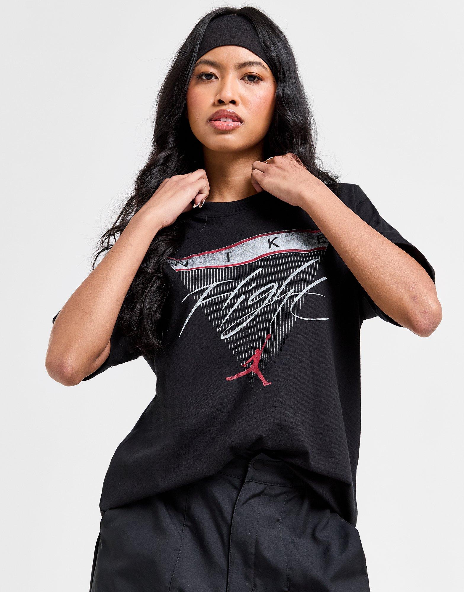 Жіночі футболки JORDAN ФУТБОЛКА W J SS GF GFX FLT TEE FQ3240-010 Чорний