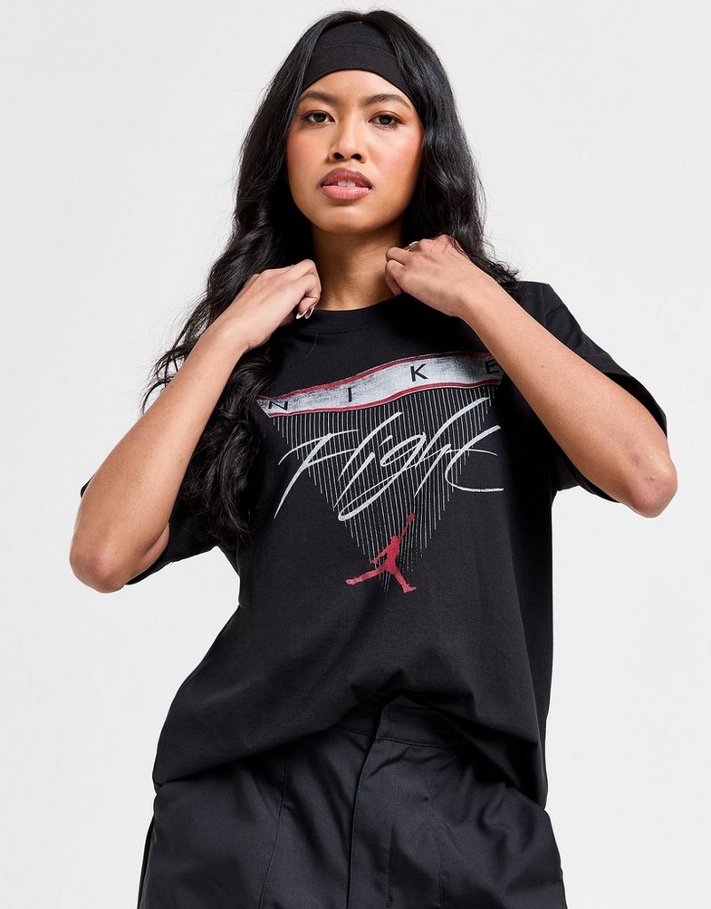 Жіночі футболки JORDAN ФУТБОЛКА W J SS GF GFX FLT TEE FQ3240-010 Чорний