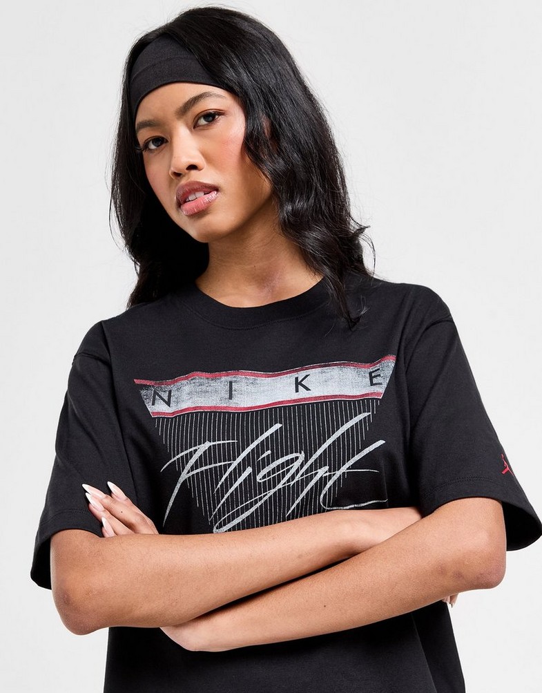 Жіночі футболки JORDAN ФУТБОЛКА W J SS GF GFX FLT TEE FQ3240-010 Чорний