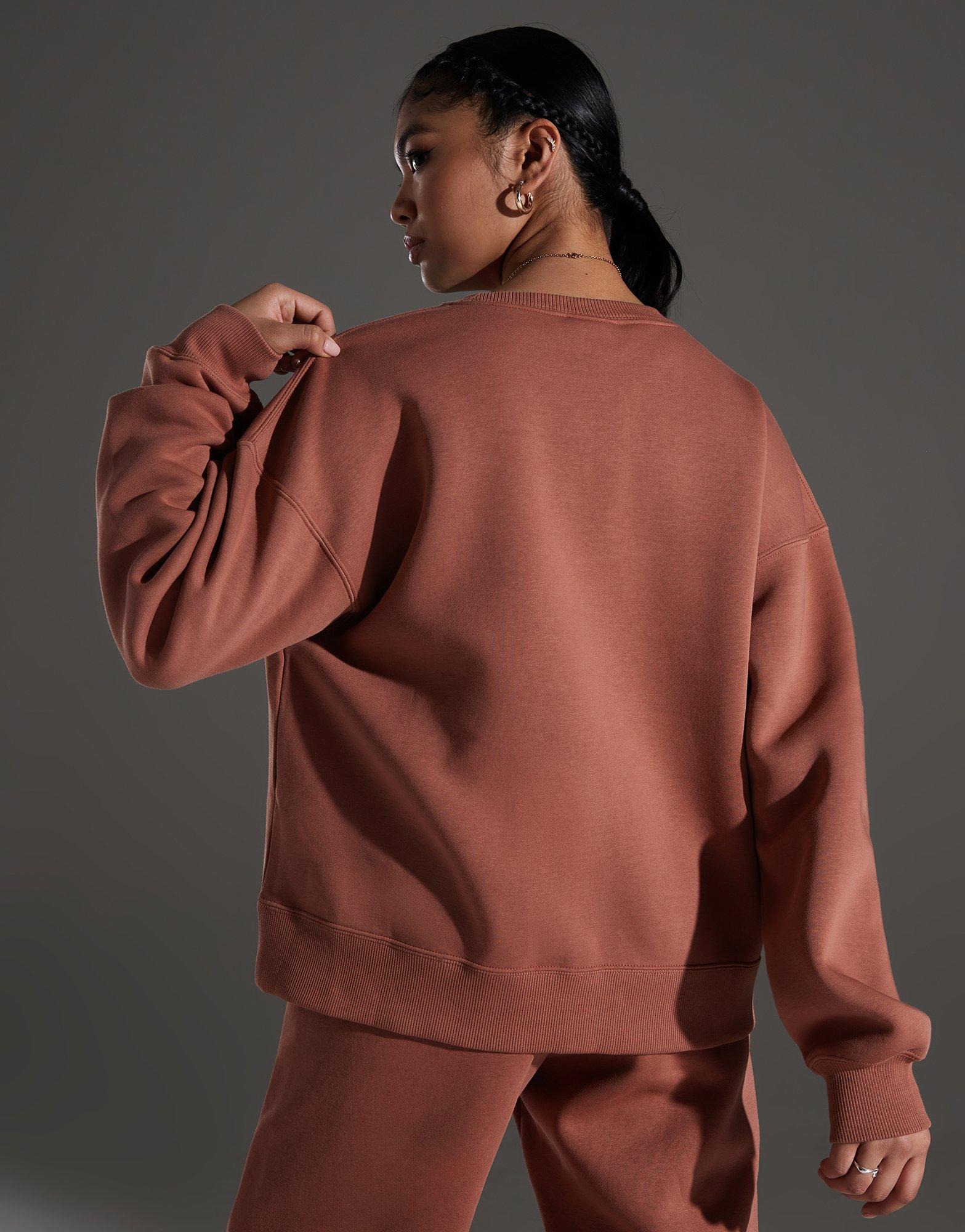 Ženski gornji dio trenirke JORDAN VESTA W J BRKLN FLC JORDAN CREW FN5437-209 smeđa