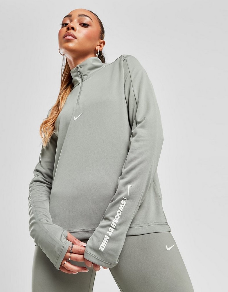 Жіночі кофти NIKE КОФТА W NK DF PACER HZ GLS PERFORMANCE FZ4872-053 Сірий