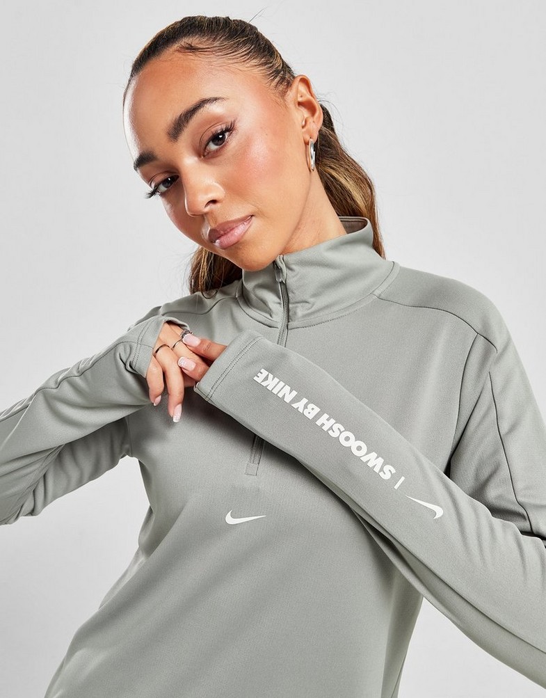Жіночі кофти NIKE КОФТА W NK DF PACER HZ GLS PERFORMANCE FZ4872-053 Сірий