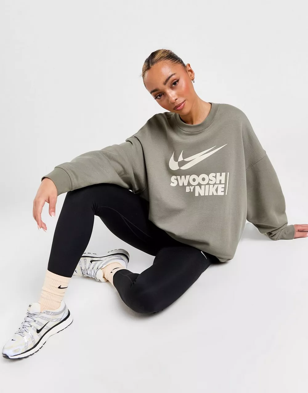 NIKE КОФТА W NSW FLC OS CREW GLS GYM LIFE, фото 1 з 6