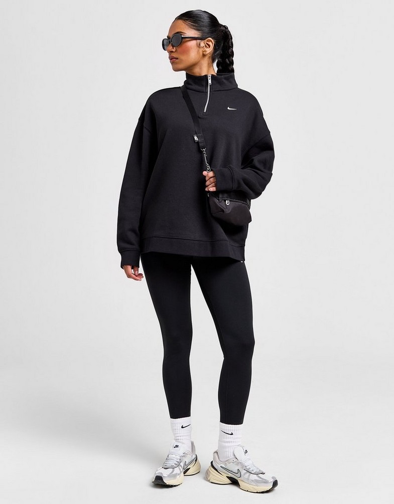 Bluza damska NIKE BLUZA W NSW FLC QZ GLS GYM LIFE FZ4633-010 Czarny