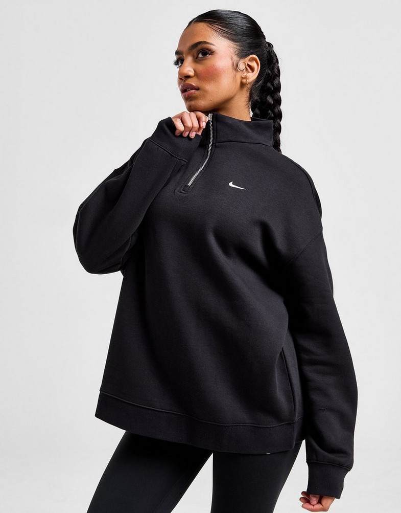 Bluza damska NIKE BLUZA W NSW FLC QZ GLS GYM LIFE FZ4633-010 Czarny