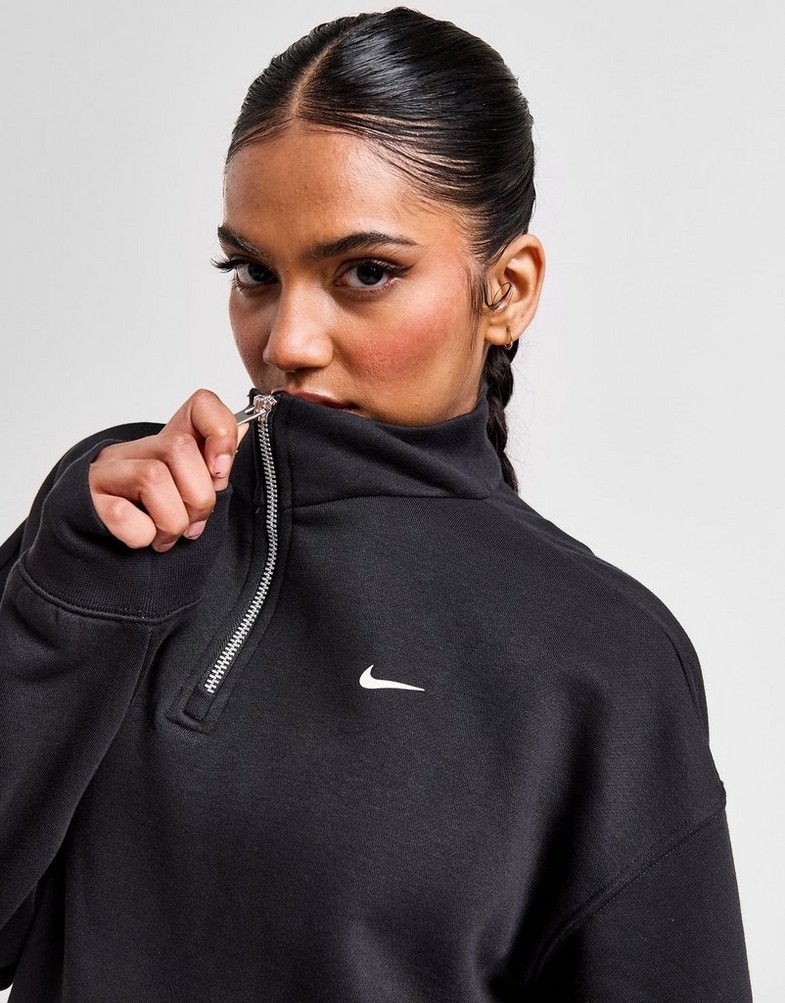 Bluza damska NIKE BLUZA W NSW FLC QZ GLS GYM LIFE FZ4633-010 Czarny