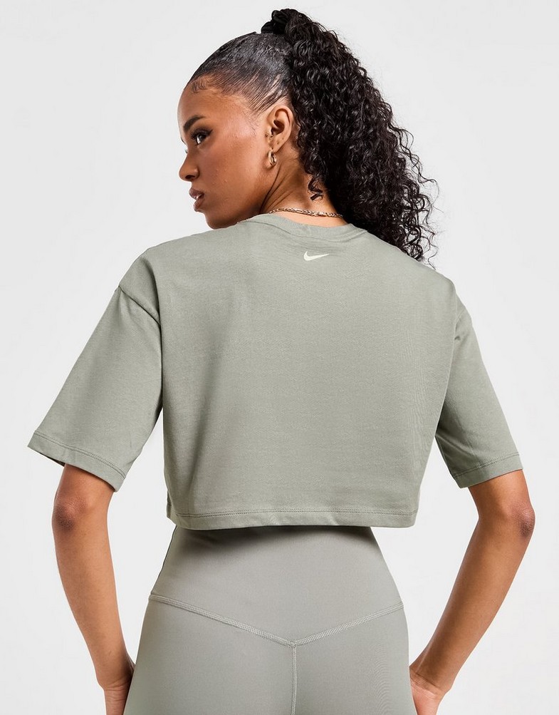Жіночі футболки NIKE ФУТБОЛКА W NSW CROP TEE GLS GYM LIFE FZ4635-053 Сірий