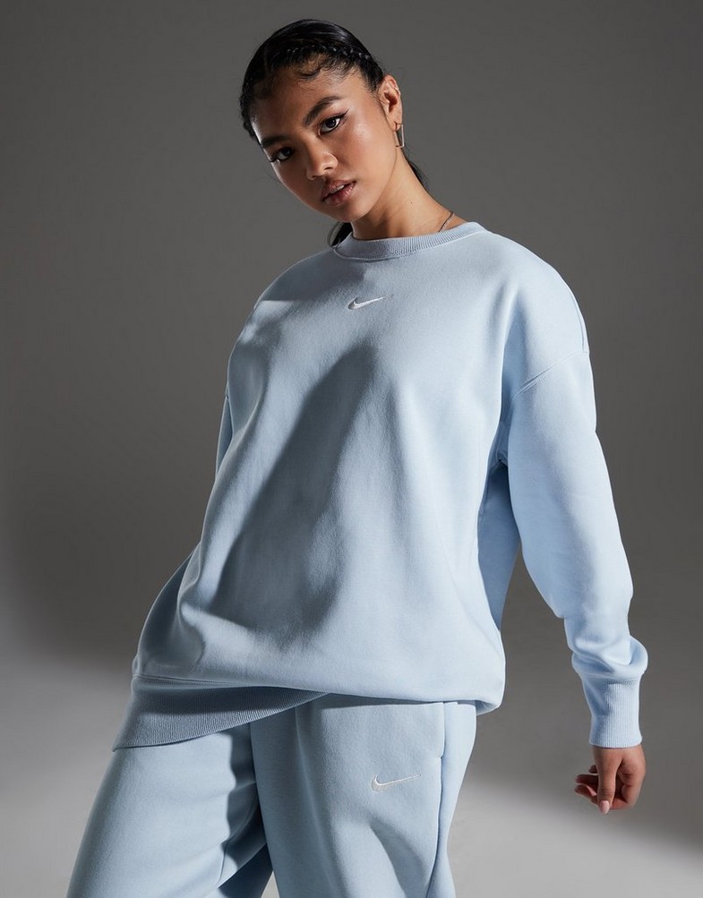 Bluza damska NIKE BLUZA W NSW PHNX FLC OS CREW PHOENIX DQ5733-441 Niebieski