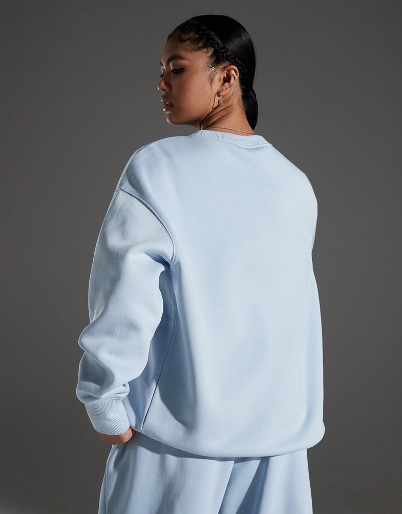 Bluza damska NIKE BLUZA W NSW PHNX FLC OS CREW PHOENIX DQ5733-441 Niebieski