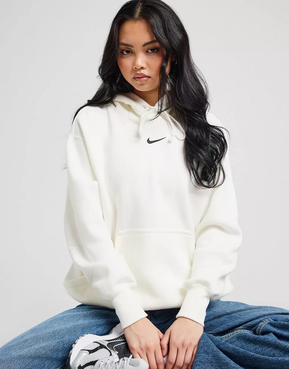 NIKE КОФТА З КАПЮШОНОМ W NSW PHNX FLC OS CREW, фото 1 з 5